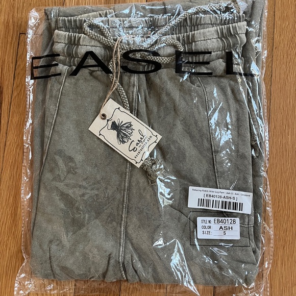 Three bird nest easel relaxing robin wide leg cropped pants - Picture 5 of 6